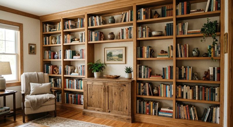 Built In Bookcase Installation in Raleigh, NC
