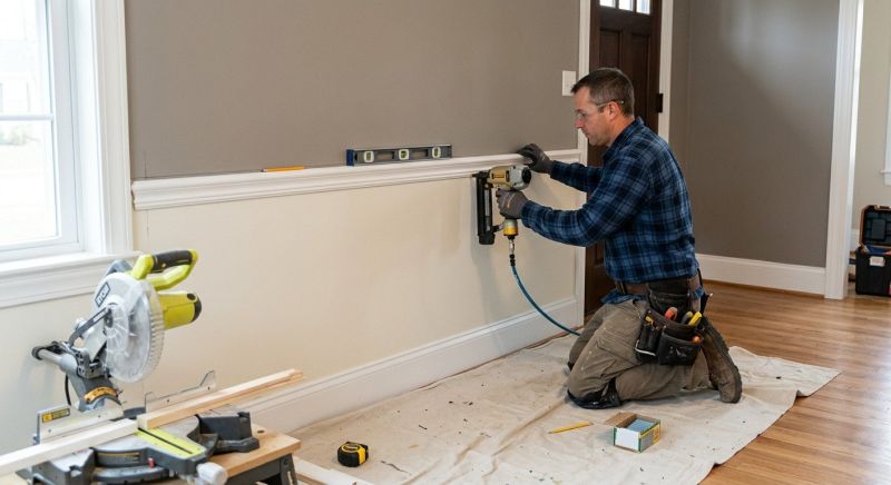 Chair Rail Installation in Kansas City, KS