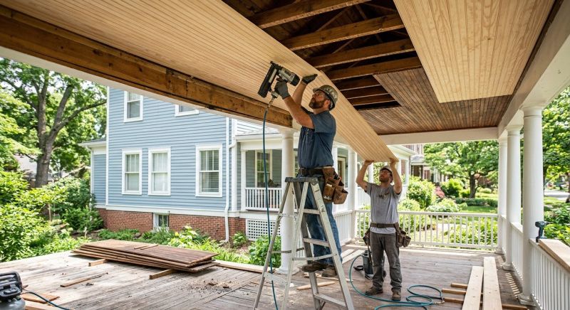 Porch Ceiling Replacement in Conroe, TX