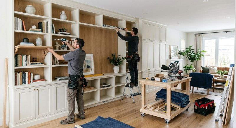Custom Bookshelves Installation in Charlotte, NC