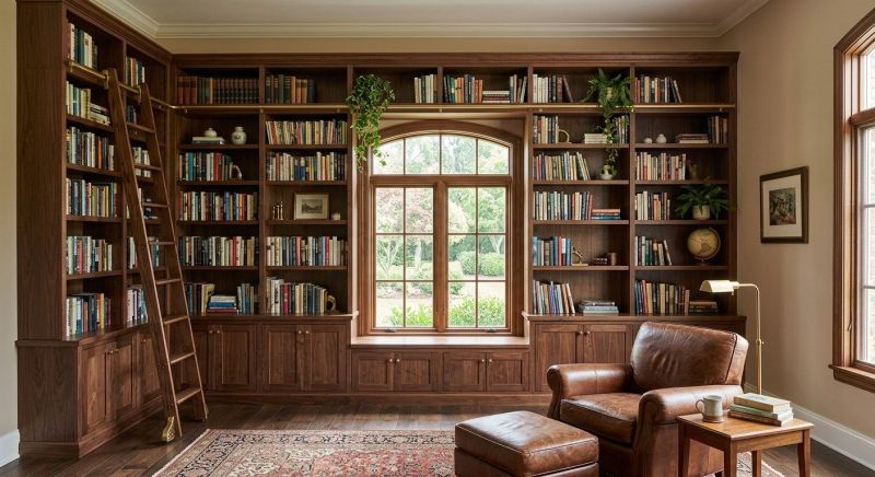 Custom Bookshelves Installation in Charlotte, NC