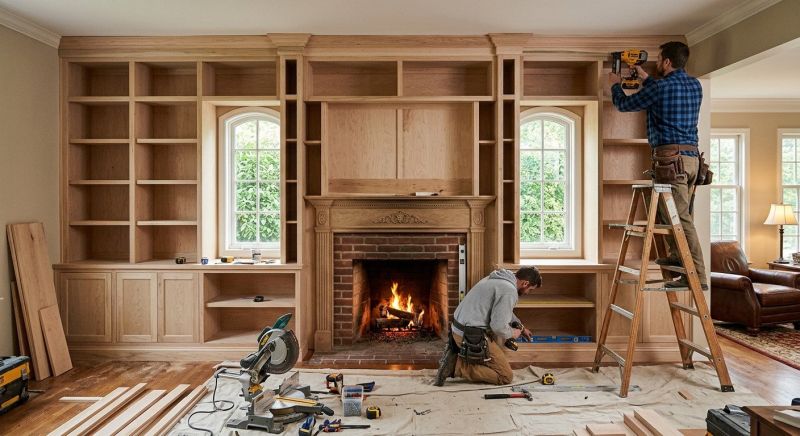 Fireplace Shelves Installation in Charlotte, NC