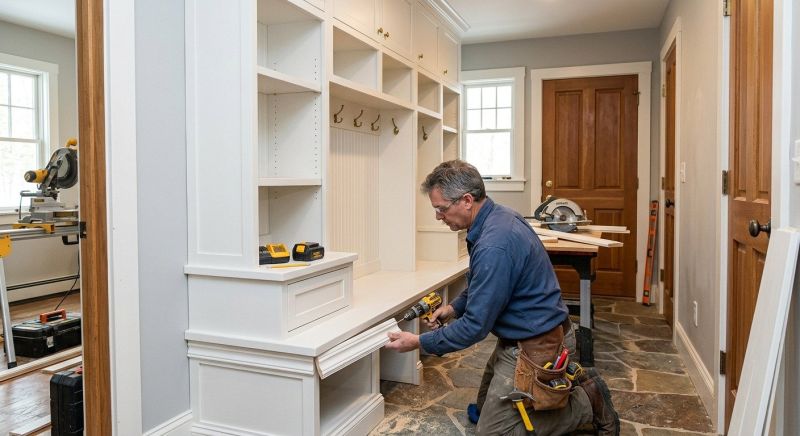 Mudroom Shelving Installation in Charlotte, NC