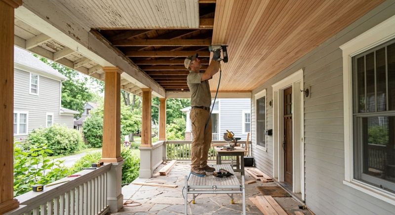 Porch Ceiling Replacement in Olathe, KS